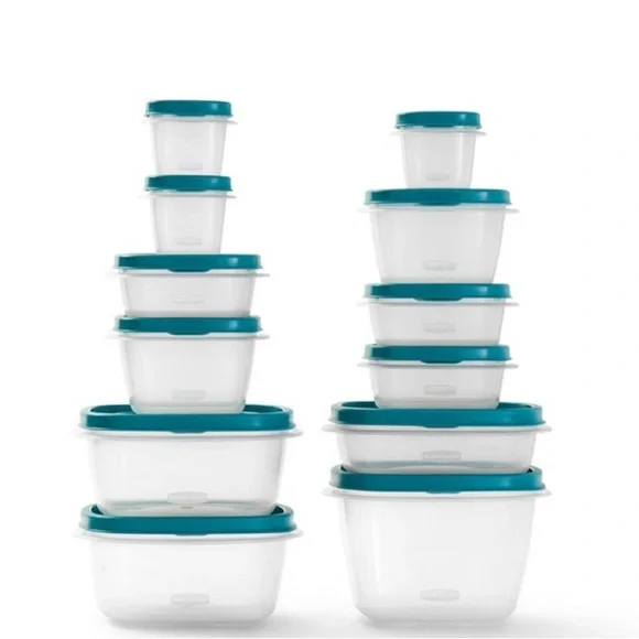 Rubbermaid 24pc Easy Find Lids Food Storage Container Set Peacock: Teal color - Picture 4 of 4